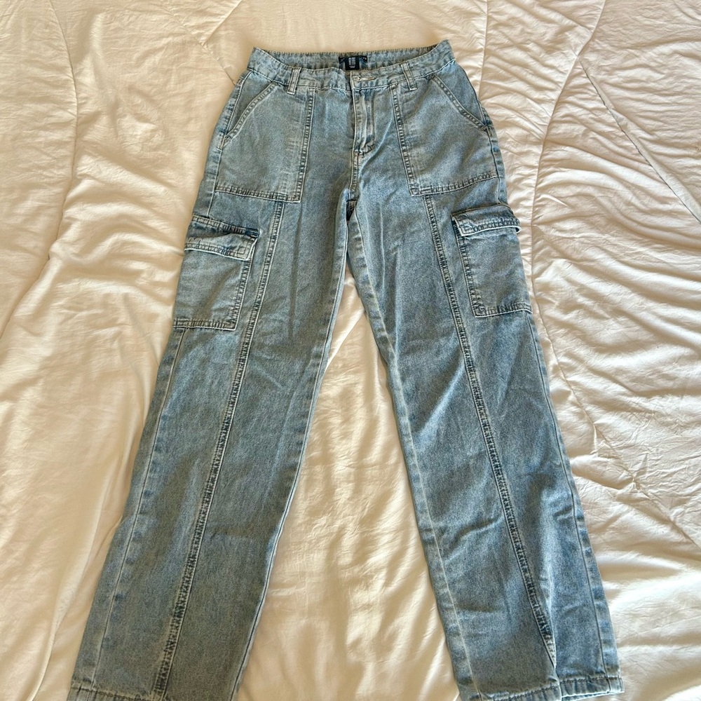 Light Blue Cargo Jeans